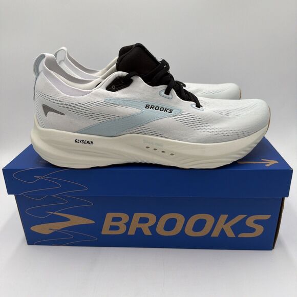 Brooks Men's Glycerin 22 Running Shoes Bright White/ Winter Sky/Black 13-NWB - Picture 7 of 9
